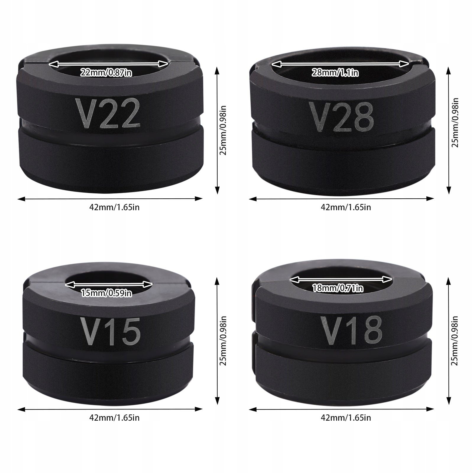 V15/18/22/28MM DIES/JAWS FOR CRIMPING PIPES Brand no brand
