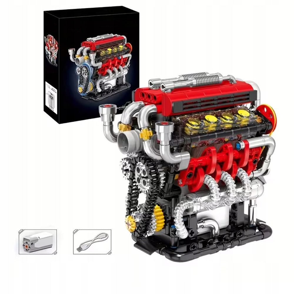 V8 Engine Model Combustion Engine for Construction, Construction Kit Brand no brand