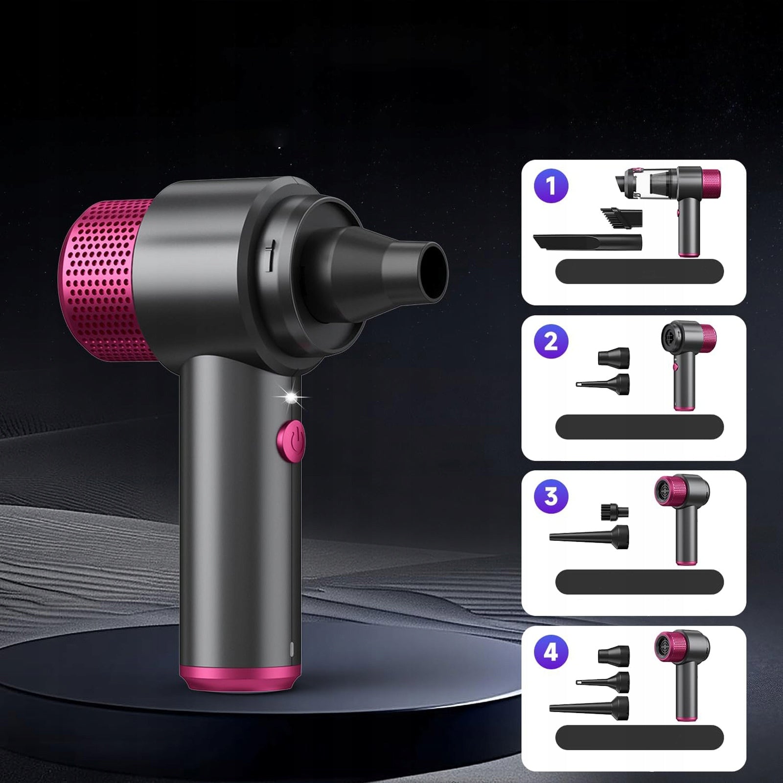 VACUUM CLEANER 4IN1 MINI HANDHELD AGD SMALL WIRELESS 4 MODES 7 NOZZLES Packaging status original