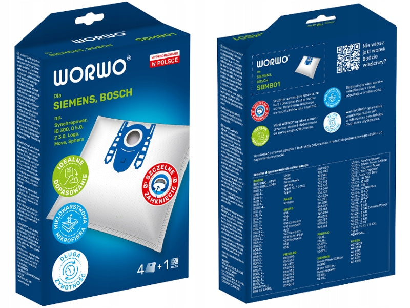 VACUUM CLEANER BAGS BOSCH GL30 GL20 TYPE G H SERIES 2 SERIES 4 SERIES 6 SBMB01 EAN (GTIN) 5901362005564