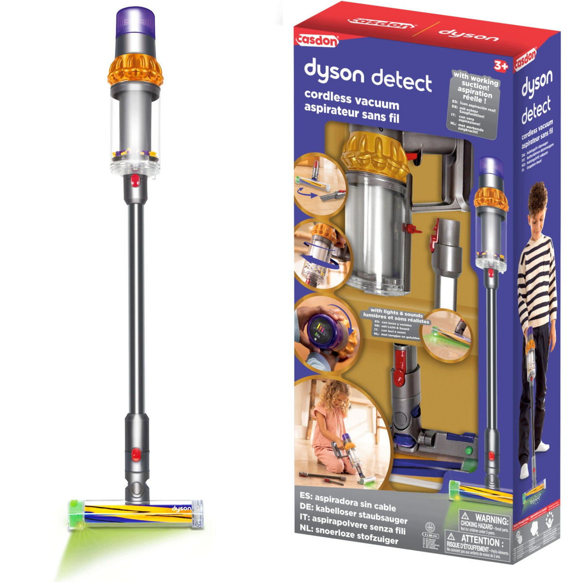 VACUUM CLEANER DYSON DETECT VERTICAL FOR CHILDREN SOUND AND LED LIGHT CASDON