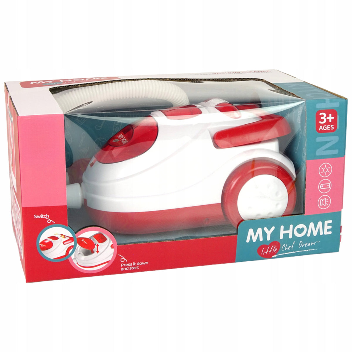 VACUUM CLEANER FOR CHILDREN'S CLEANING TOY DRAWS INTERACTIVE EAN (GTIN) 5902601411337