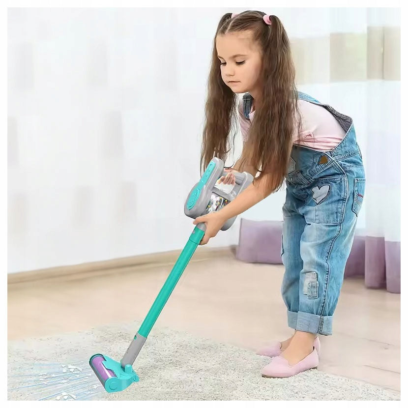 VACUUM CLEANER FOR CHILDREN VERTICAL 4 SUCTION CUPS BALLS SOUNDS CLEANING KIT Packaging status original