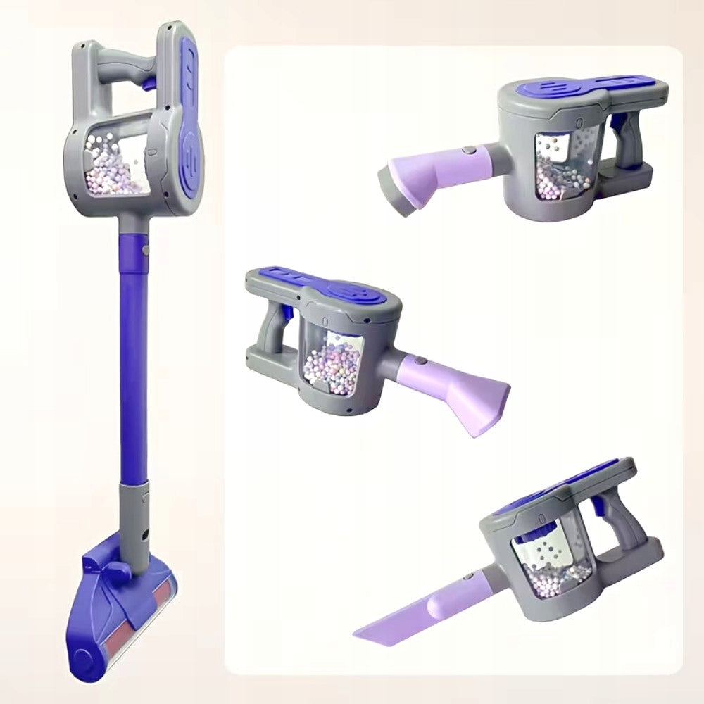VACUUM CLEANER FOR CHILDREN VERTICAL TOY 4 TIPS SOUND 4IN1 GIFT Packaging status original