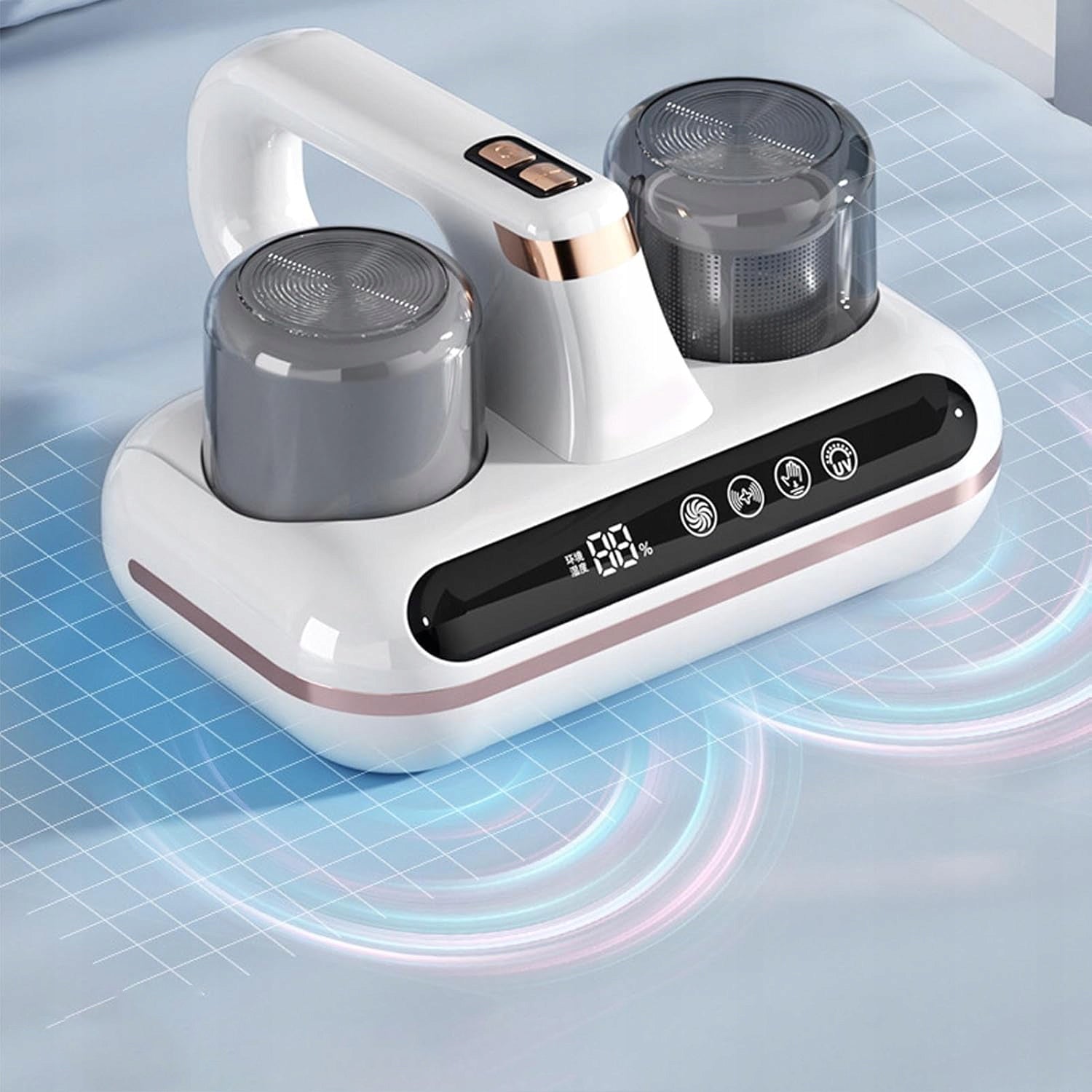 VACUUM CLEANER FOR REMOVING UV MITES ANTIBACTERIAL 10000PA TURBO BRUSH 12V Dominant color silver/gray