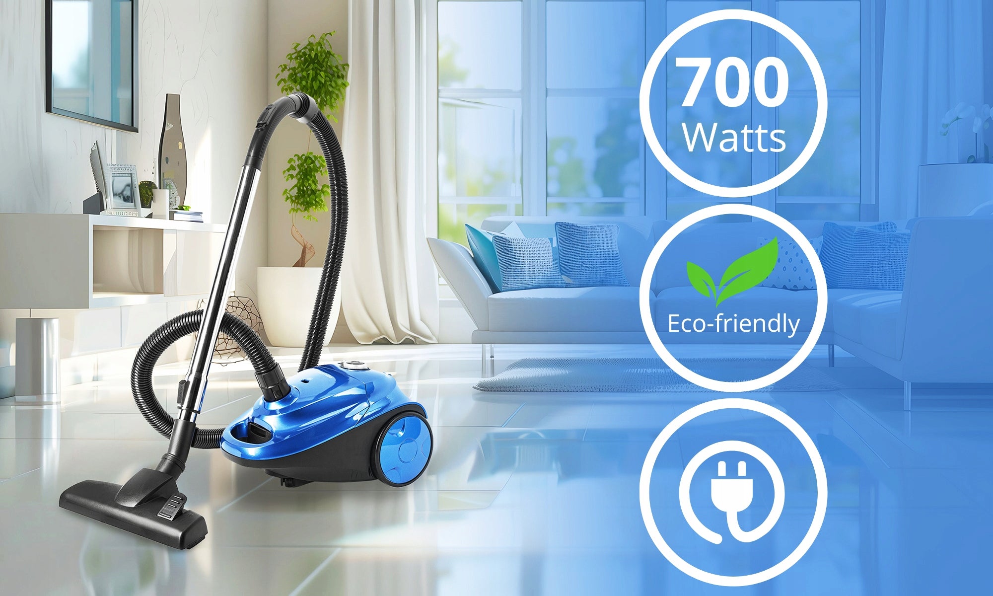 VACUUM CLEANER KAMILLE BAG TRADITIONAL STRONG 700W ACCESSORIES HEPA FILTER Manufacturer code KM6907