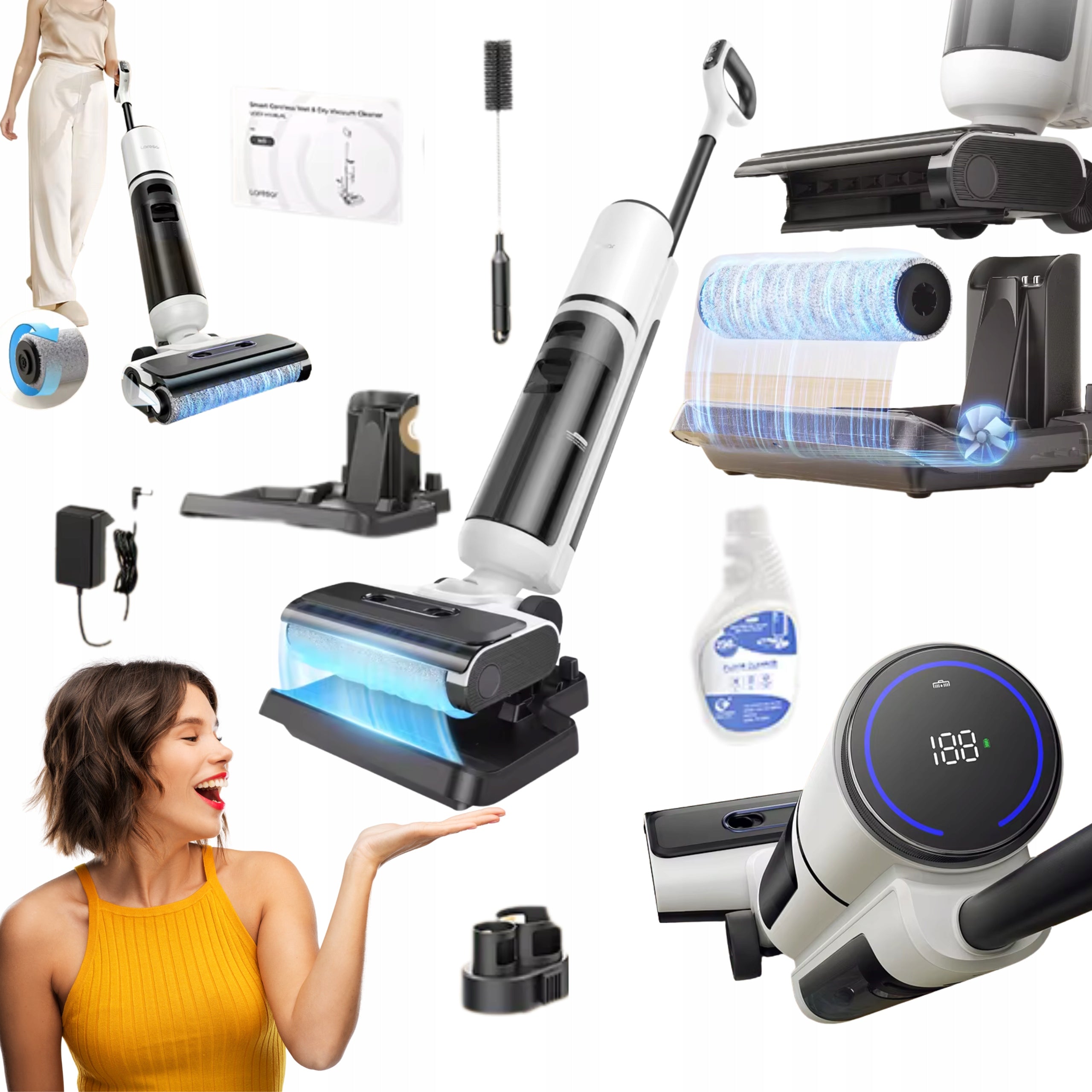 VACUUM CLEANER LARESAR M5 MOP WASHING CORDLESS WET DRY DRYING 2026!!