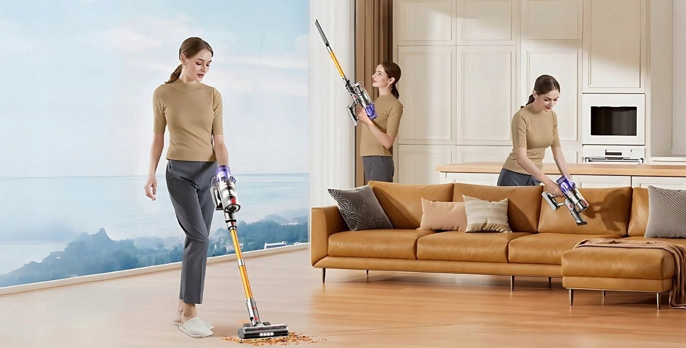 VACUUM CLEANER LARESAR V7 POWERFUL UPRIGHT VACUUM CLEANER POWERFUL CORDLESS VACUUM CLEANER Dust container volume 1.5 l