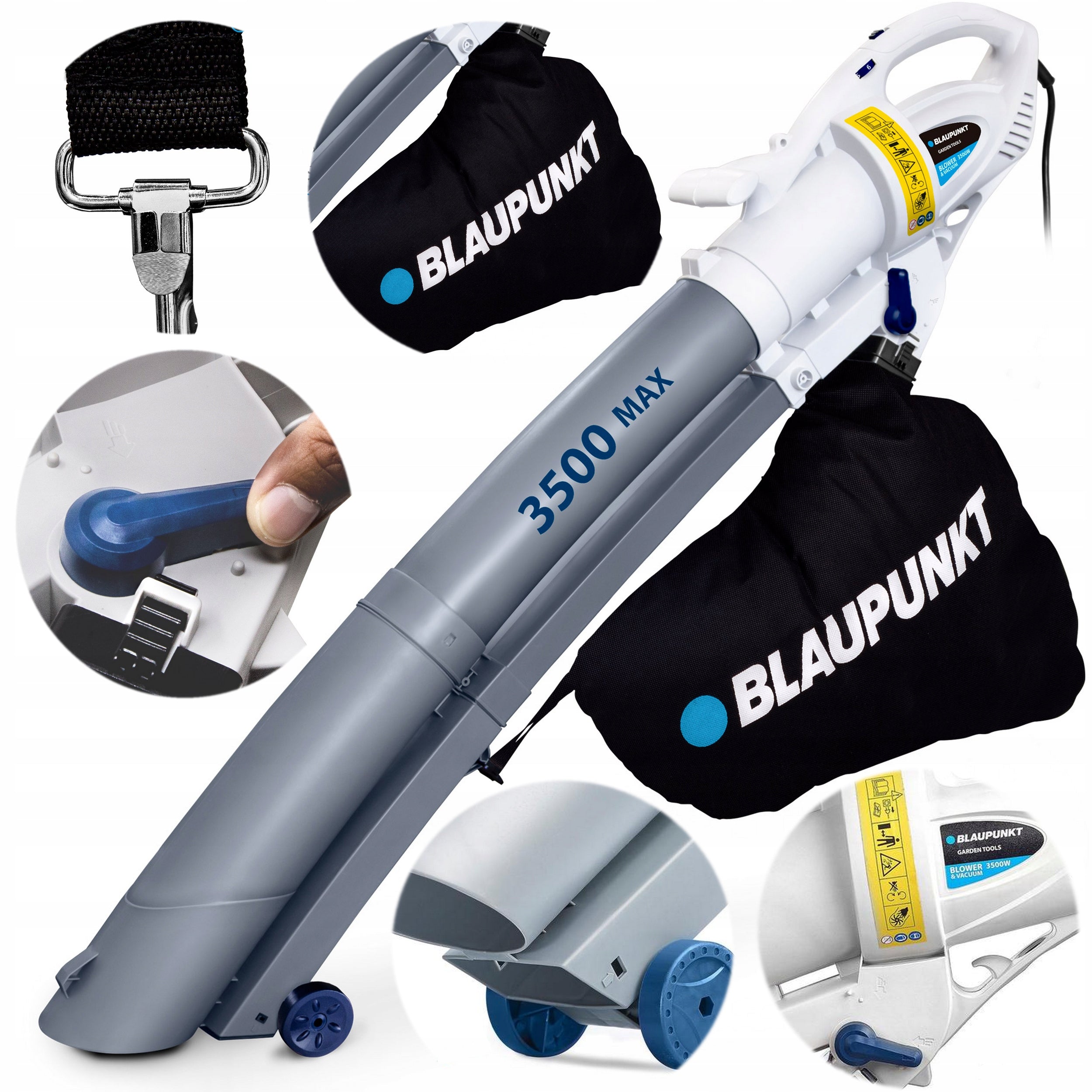 VACUUM CLEANER LEAF BLOWER BLAUPUNKT ADJUSTMENT 45L 3IN1 SHREDDER 3500W Manufacturer code BV4100