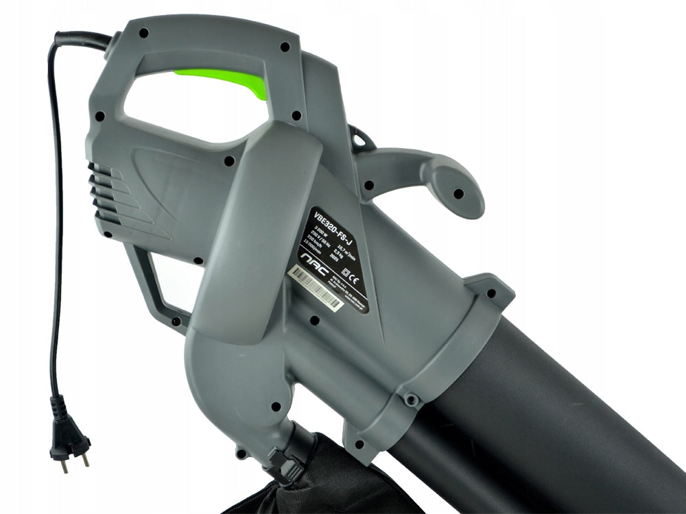 VACUUM CLEANER / LEAF BLOWER NAC 3200 W 2 FUCTIONS WITH SHREDDER 250 km/h Output 10.7 m3/min