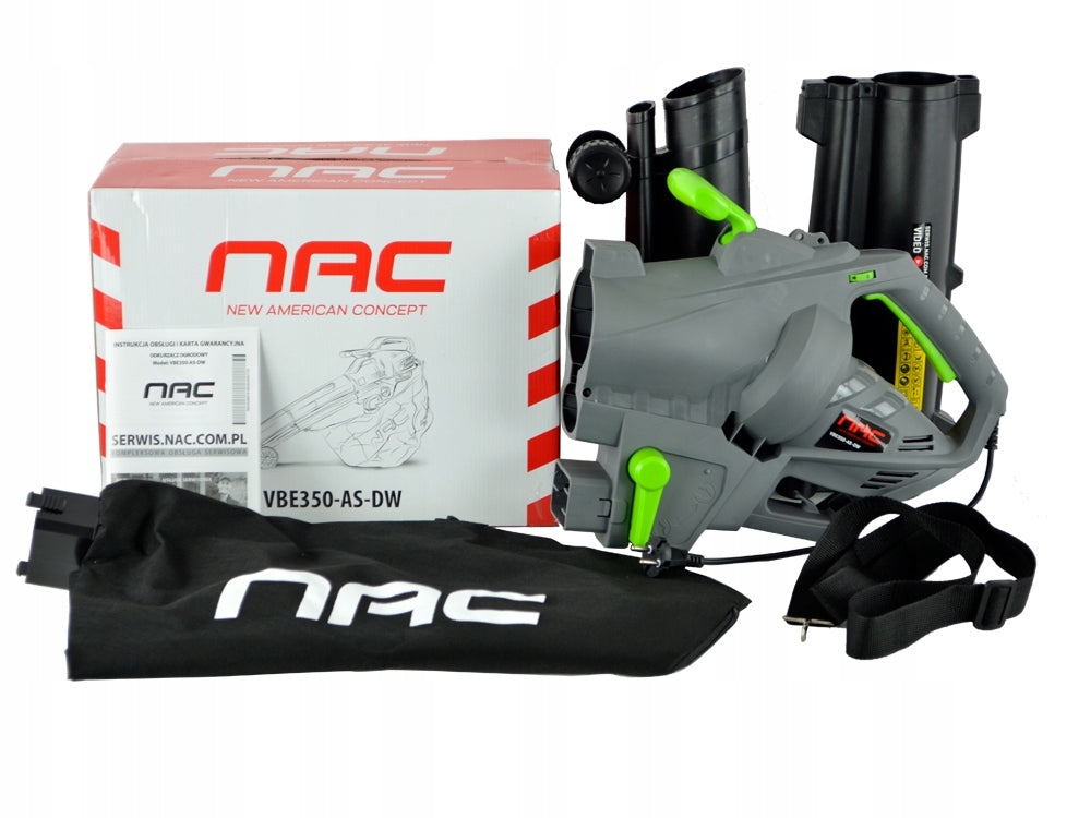 VACUUM CLEANER LEAF BLOWER NAC 3500 W WITH SHREDDER SPEED CONTROL Power supply electrical