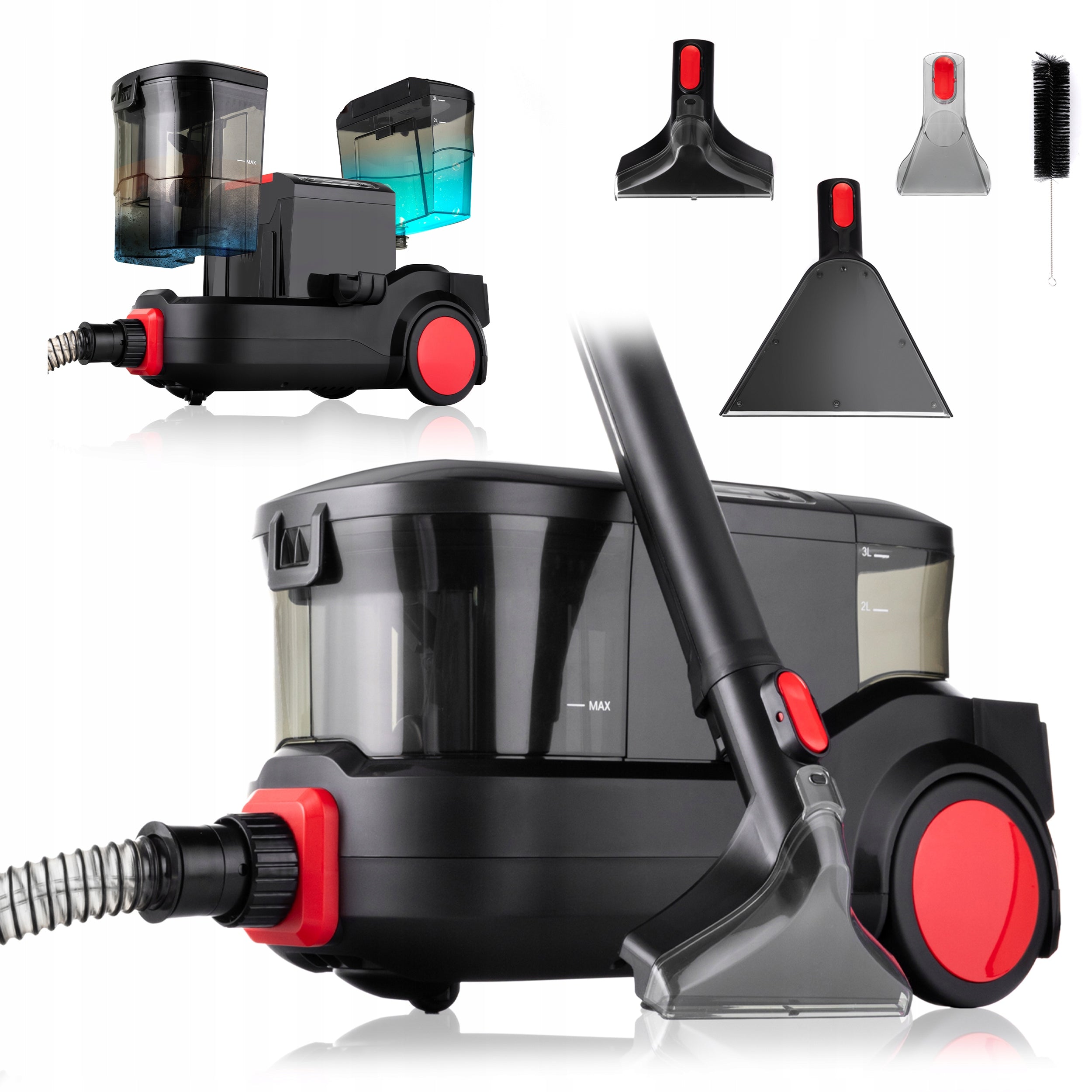 VACUUM CLEANER LEHMANN PROWASH 2000W BLACK UPHOLSTERY CARPETS STRONG