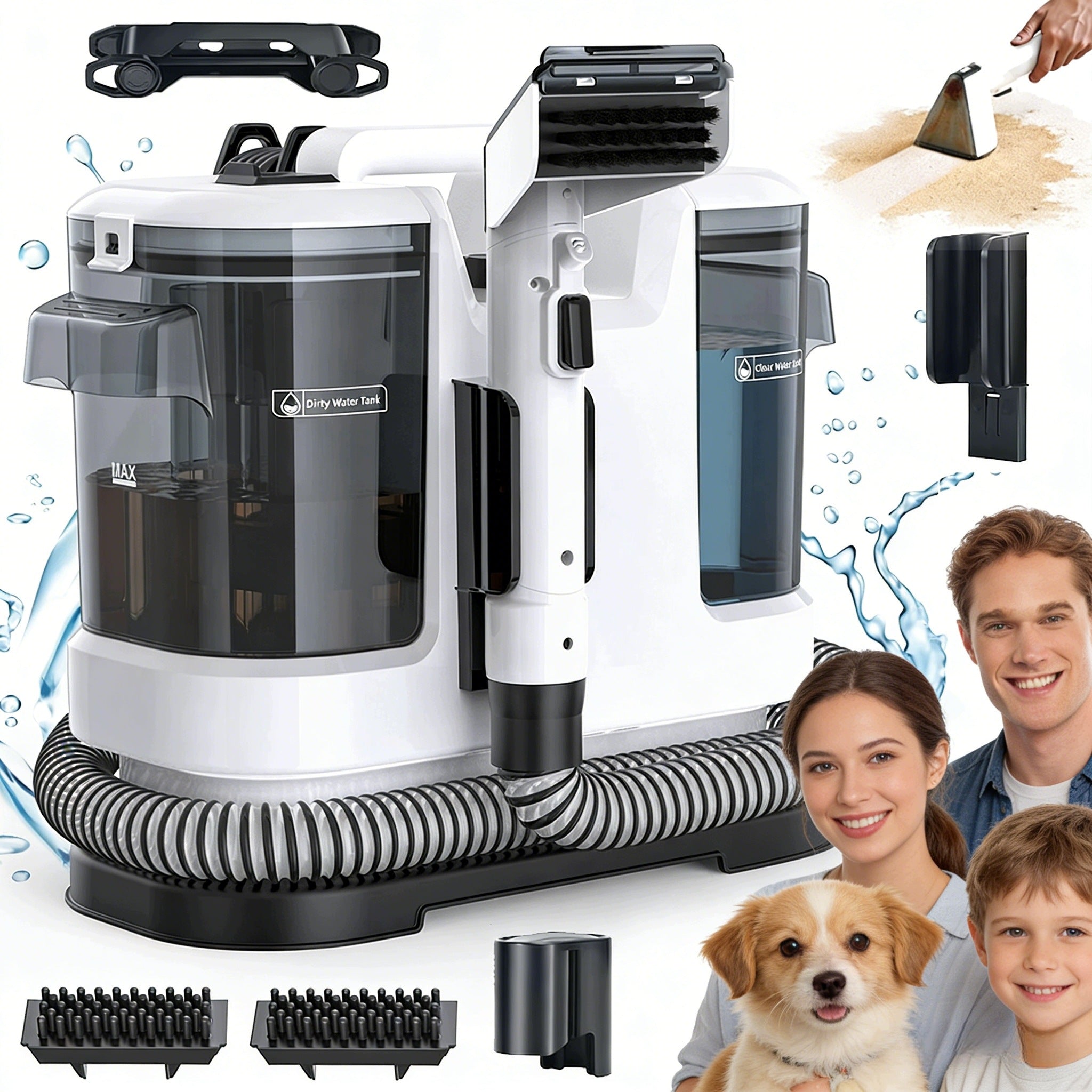 VACUUM CLEANER WASHING FOR MATTRESS COUCH ARMCHAIRS REMOVING WINE COFFEE STAINS