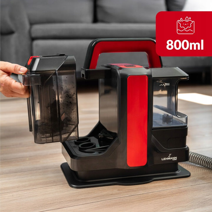 VACUUM CLEANER WASHING LEHMANN CARPET UPHOLSTERY WET DRY SUCTION CUPS SPOT CLEAN Dirty water tank capacity 0.8 l