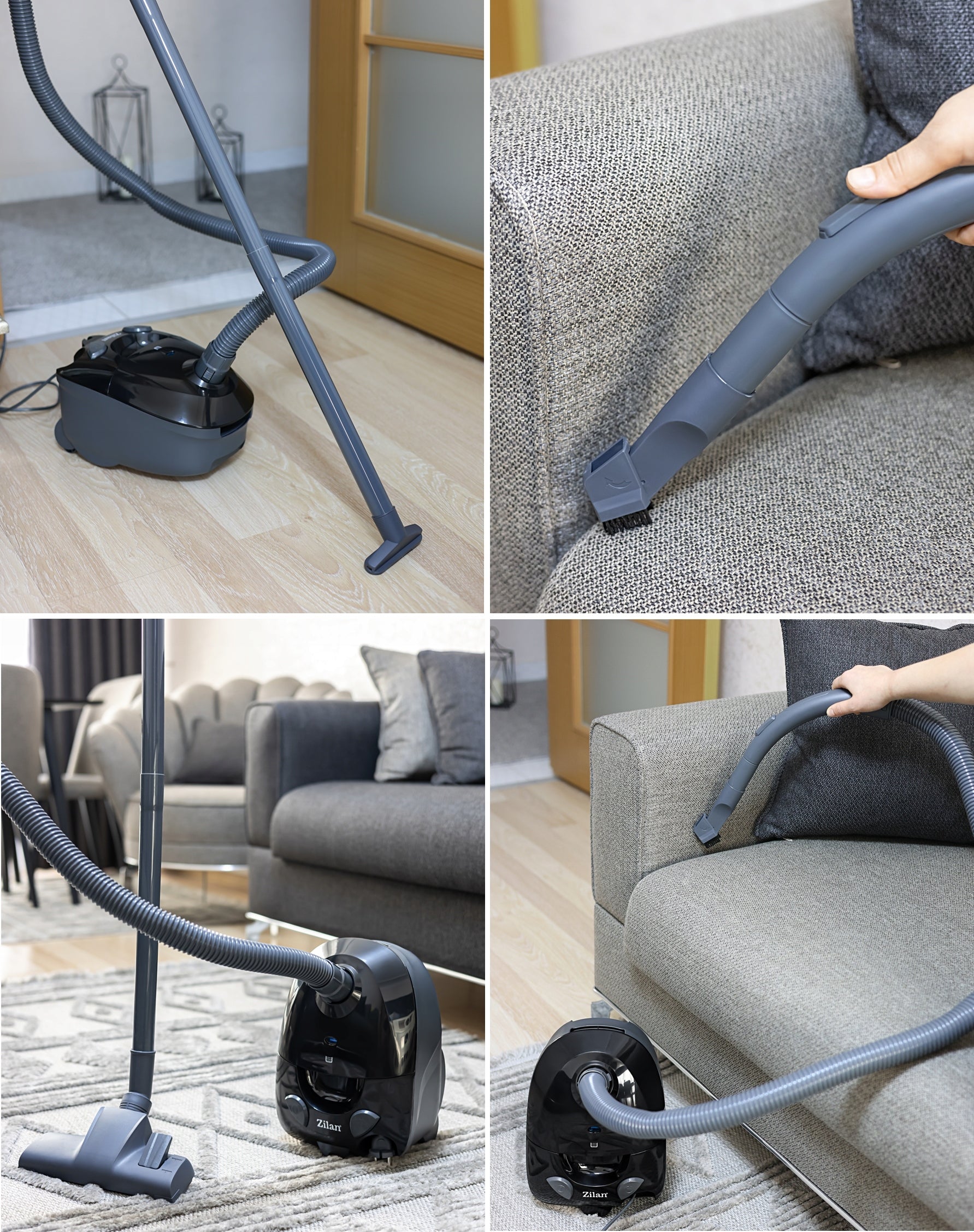 VACUUM CLEANER ZILAN BAGGED ZILAN MEGA POWER 2L 860W ACCESSORIES XXL Vacuum cleaner type bag