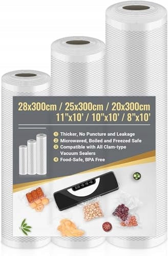 VACUUM FILM IN ROLL 20/25/28 X 300 CM FOR WELDING MACHINE WITHOUT BPA Packaging status original
