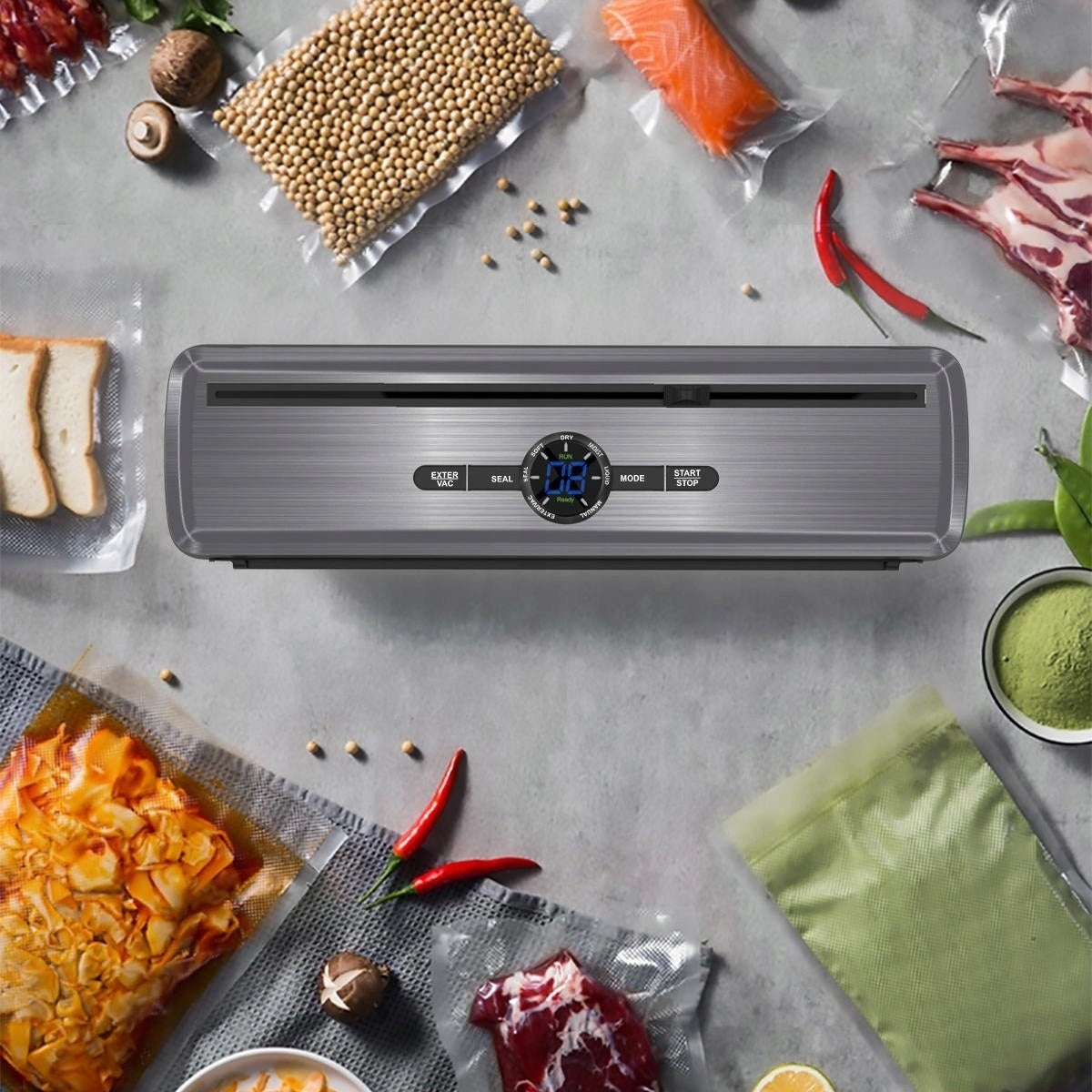 VACUUM SEALER FOOD PACKAGING MACHINE AUTOMATIC WITH BAGS 7 in 1 Model Vacuum Sealer