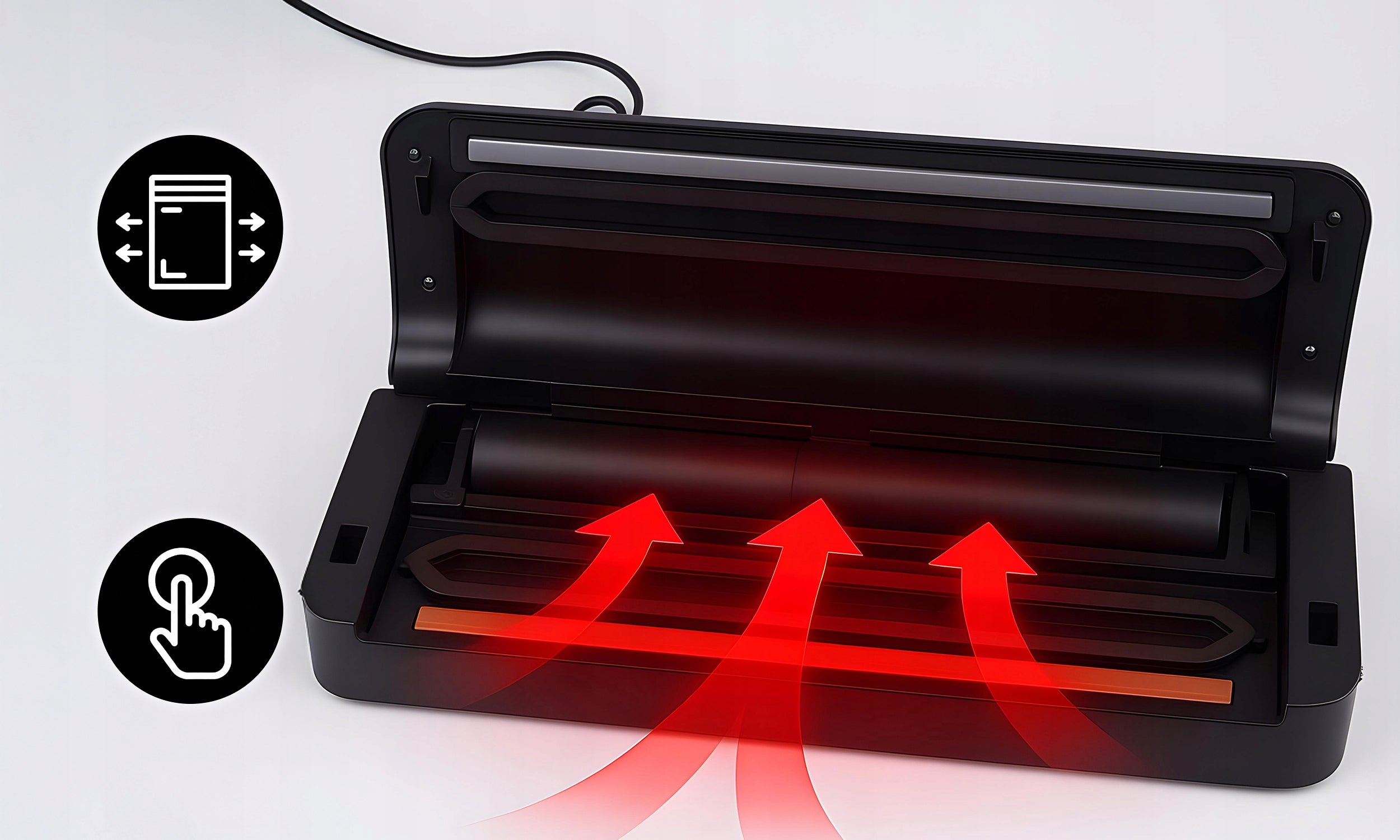 VACUUM SEALER FOR FOOD AUTOMATIC PACKAGING MACHINE ISAJ GL1 + FOIL Power 130 W