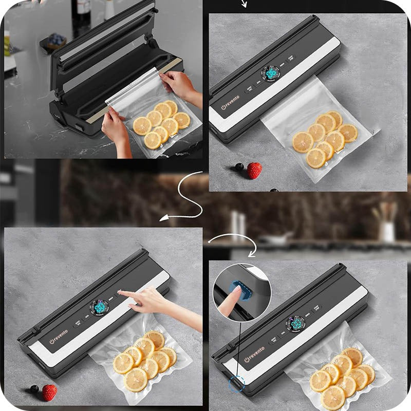 VACUUM SEALER FOR FOOD + BAGS - VACUUM PACKAGING MACHINE FOR FOIL Brand Revento