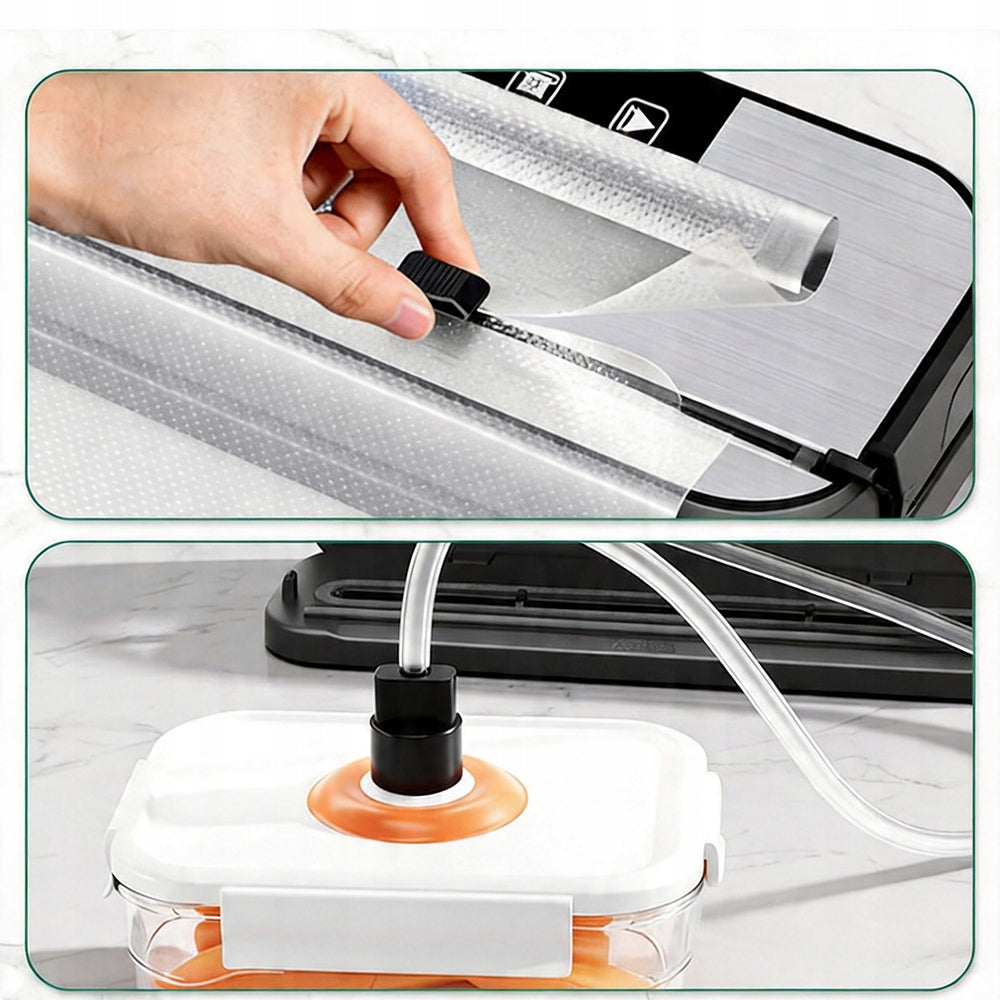 VACUUM SEALER PACKAGING MACHINE WITH 50 BAGS 75 KPA STRONG 6 MODES LCD Model 6HG7346EUMD