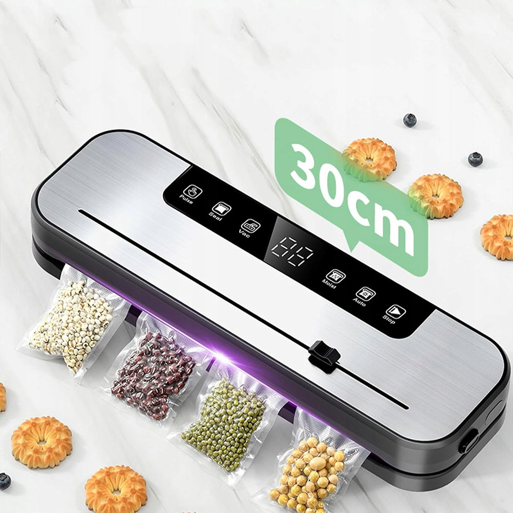 VACUUM SEALER PACKAGING MACHINE WITH 50 BAGS 75 KPA STRONG 6 MODES LCD Product weight with unit packaging 0.91 kg