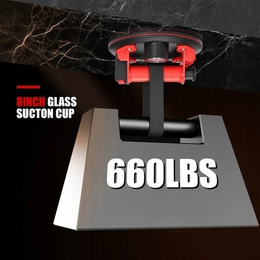 VACUUM SUCTION CUP 300KG WITH PRESSURE GAUGE PUMP PAIR OF GLOVES FOR WINDOW TILES Brand no brand