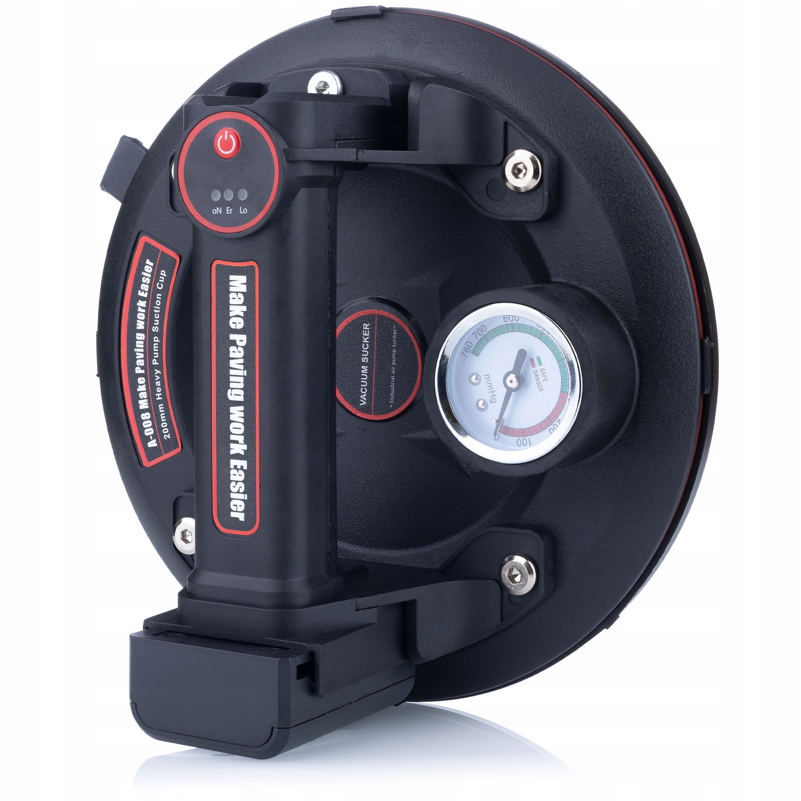 VACUUM SUCTION CUP AKU WITH PRESSURE GAUGE LIFTING CAPACITY 200KG FOR TILES AND MIRRORS Packaging status original