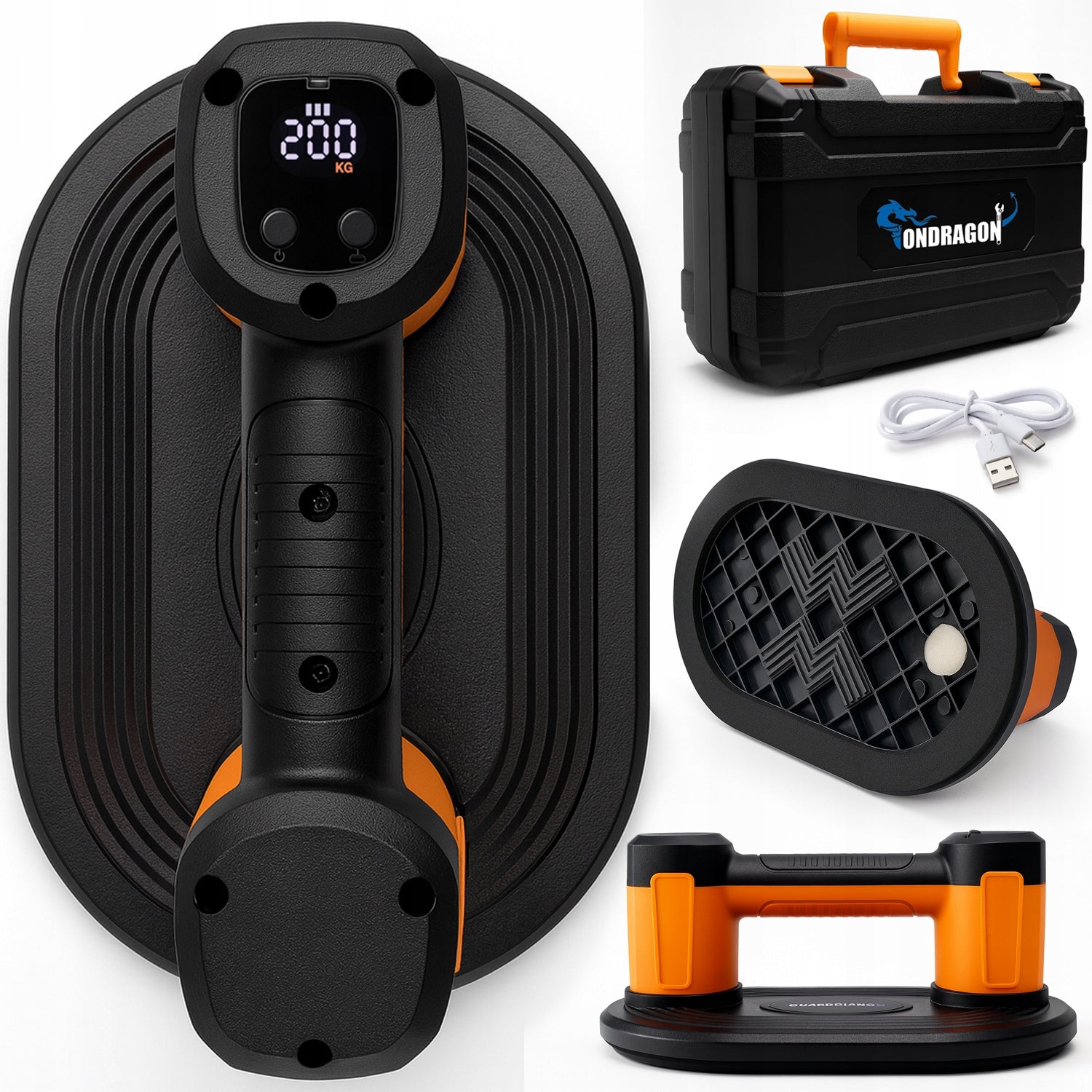 VACUUM SUCTION CUP CORDLESS FOR TILES LCD GLASS HOLDER STONEWARE 200KG