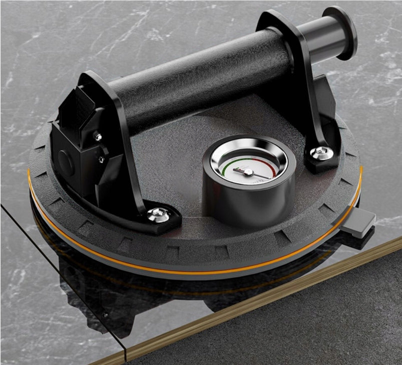VACUUM SUCTION CUP FOR TILES AND GLASS WITH PRESSURE GAUGE CARRYING HANDLE Manufacturer code 22479