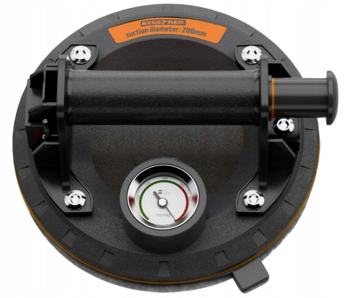 VACUUM SUCTION CUP FOR TILES AND GLASS WITH PRESSURE GAUGE CARRYING HANDLE Packaging status original
