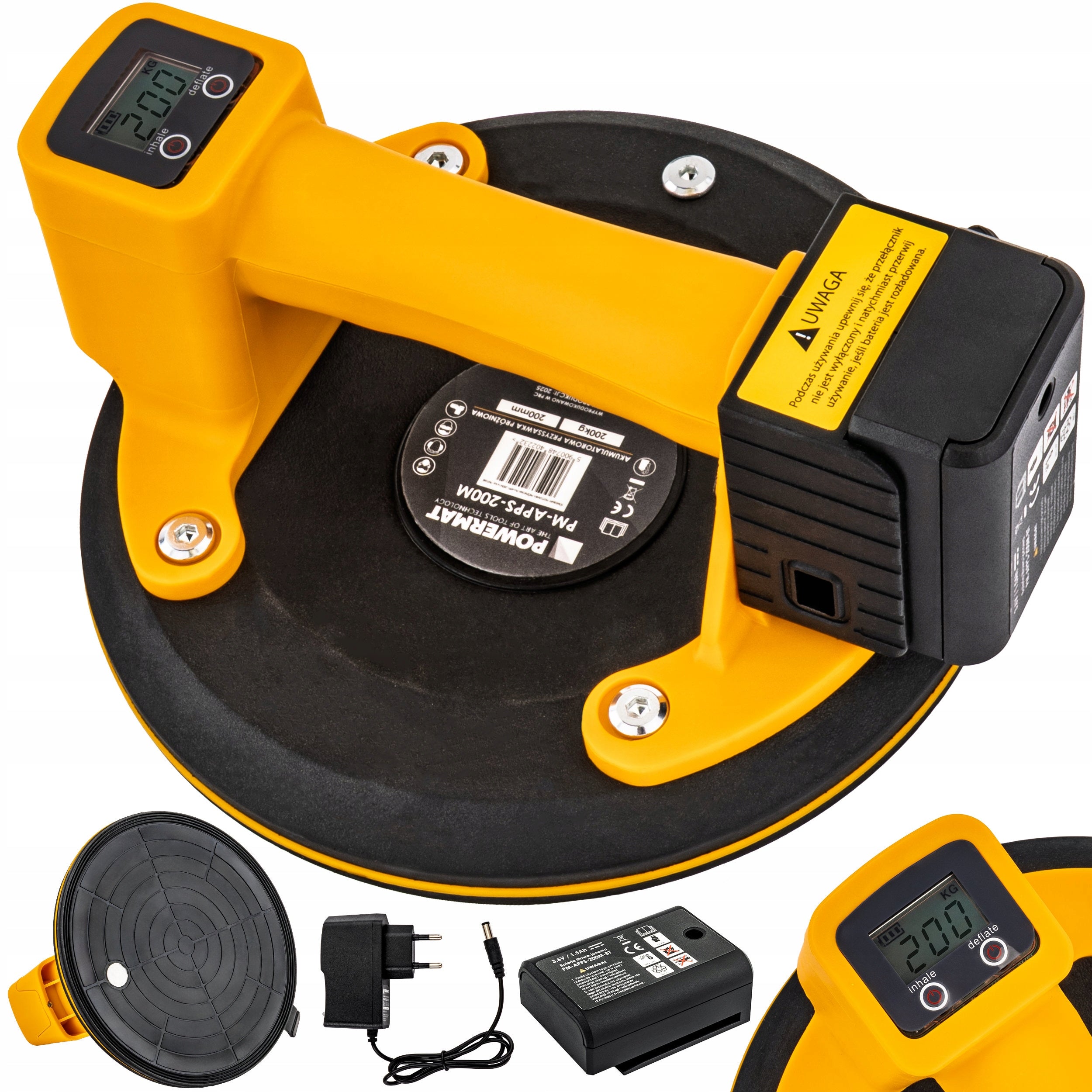 VACUUM SUCTION CUP FOR TILES HOLDER BATTERY LCD 200 KG 200 MM