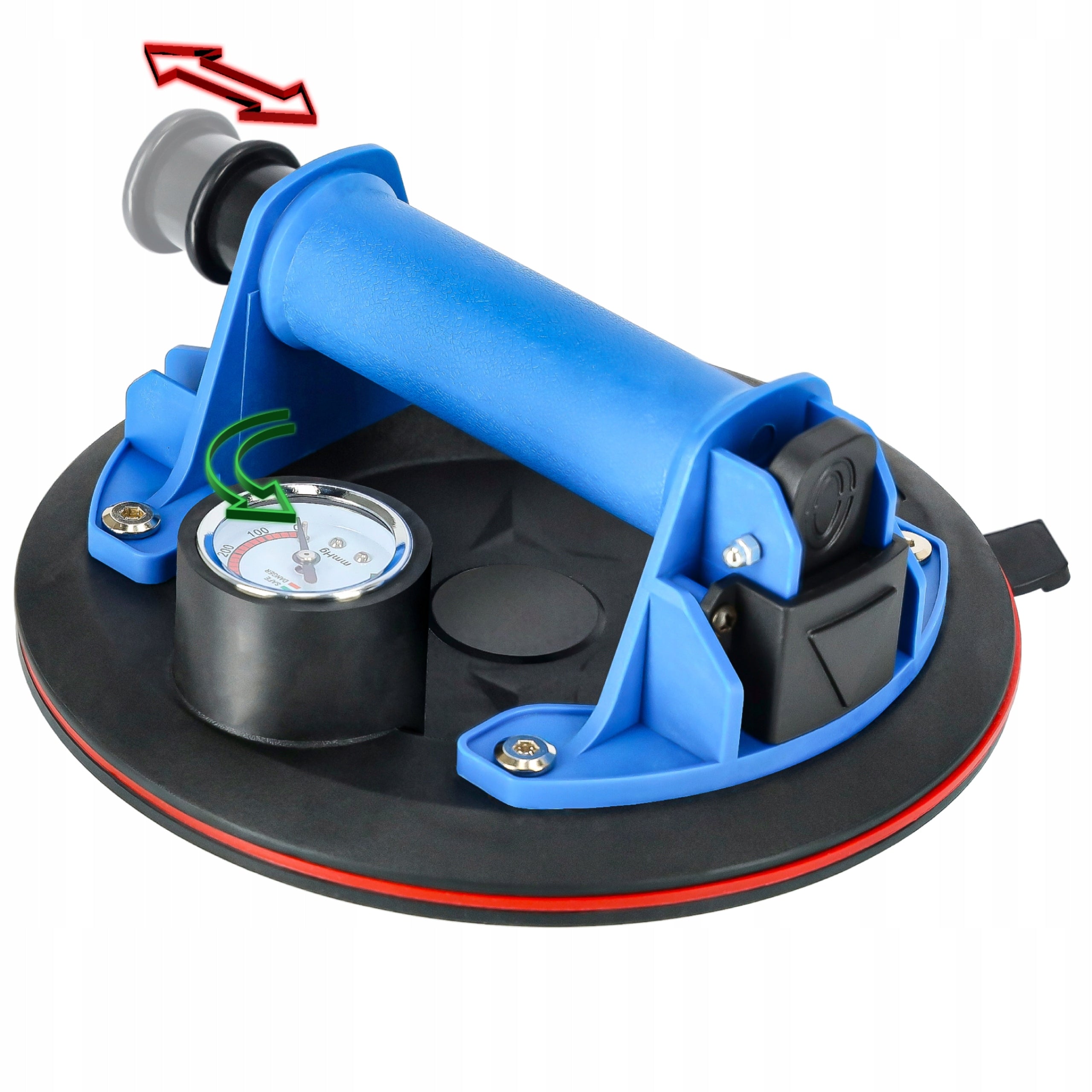 VACUUM SUCTION CUP HOLDER WITH GLASS TILE PUMP WITH PRESSURE GAUGE RS Manufacturer code 5904183608013