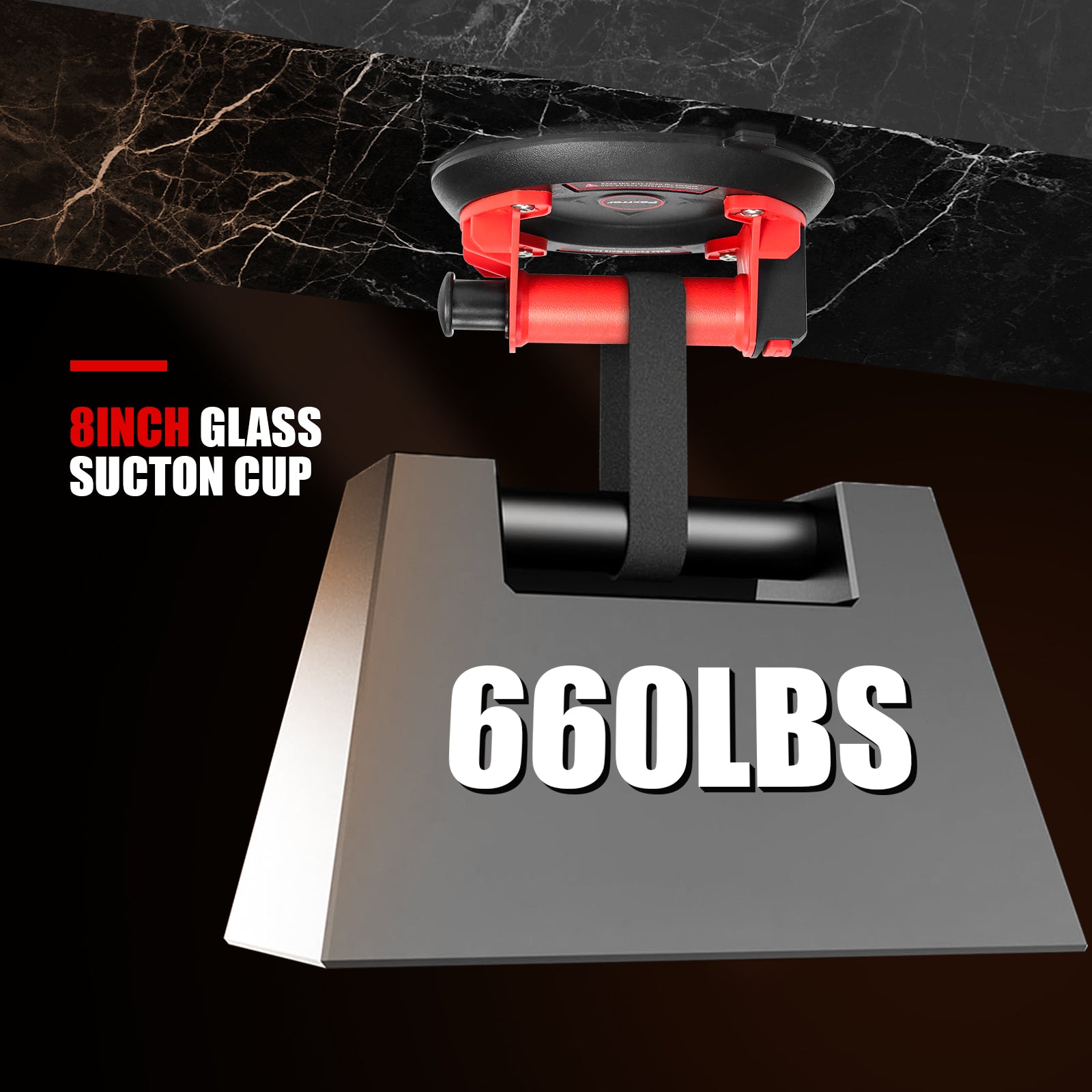 VACUUM TILE SUCTION CUP with PUMP x2 300KG for GLAZE GLASS PRO 200mm Manufacturer code FEXB002
