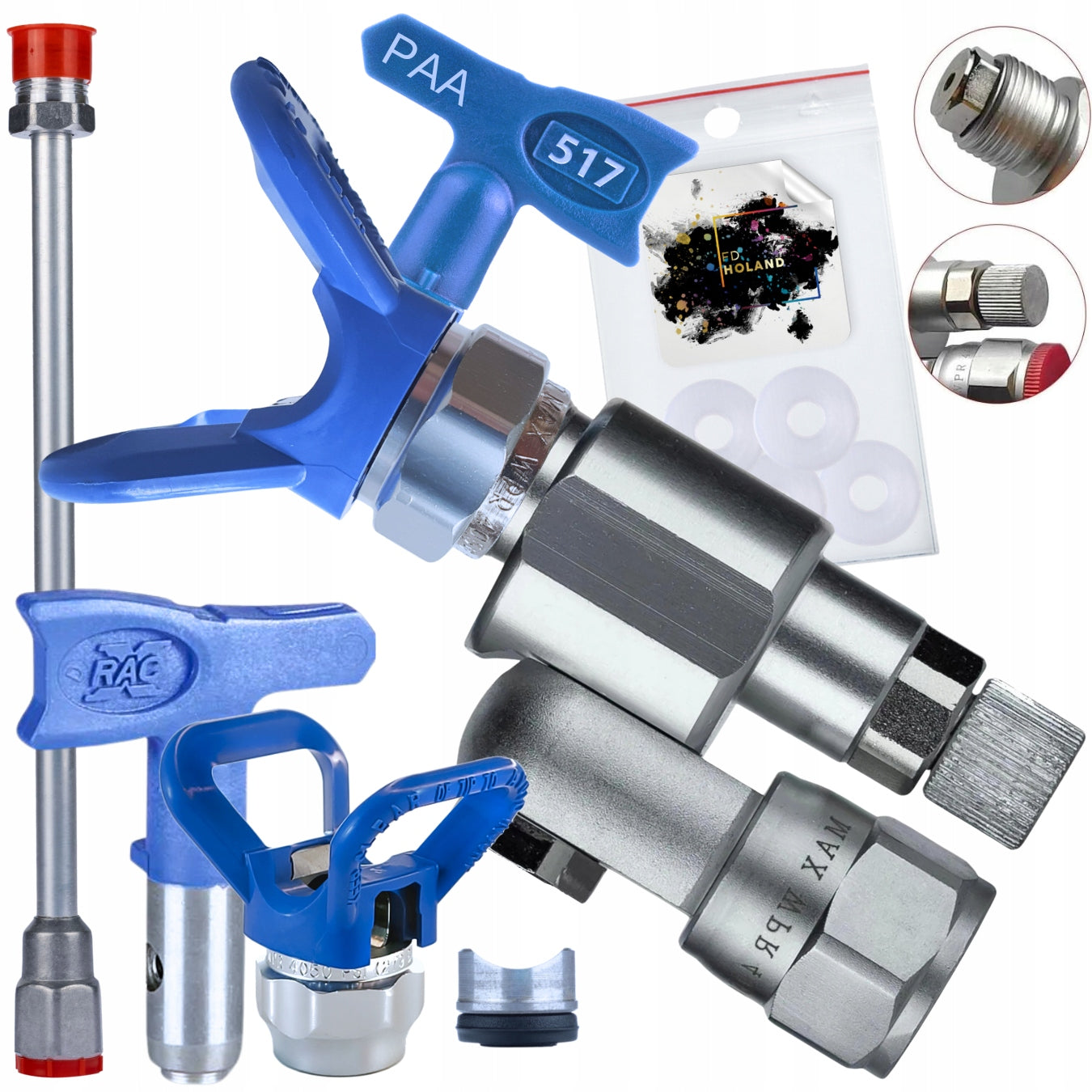 VALVE CLEANSHOT NOZZLE 517 PAA + EXTENSION 30CM + FREEBIES GASKETS Batteries included no