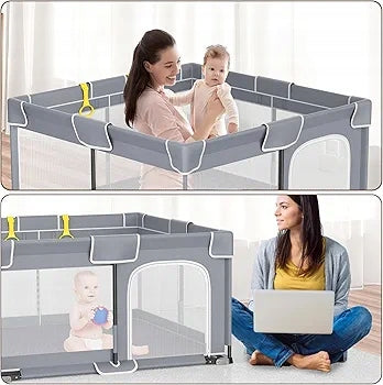 VANCLE PLAYPEN FOR CHILDREN – 127x127x68CM, GREY Manufacturer code 2355
