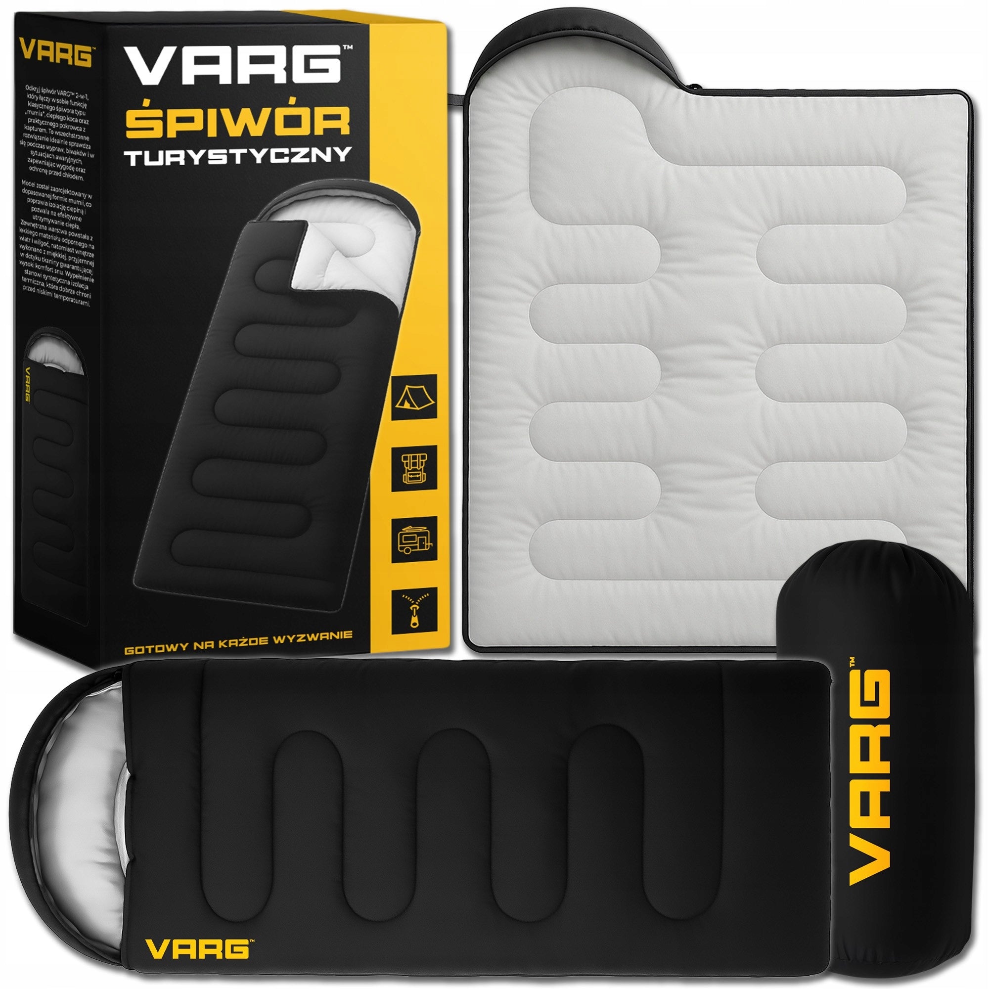 VARG 2 in 1 Lightweight Mummy Blanket Cover with Hood Warm