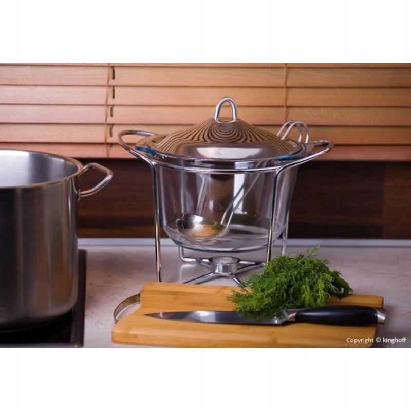 VASE 4 L Dish Heater Glass Heat Resistant Dish Vase Capacity 4 l