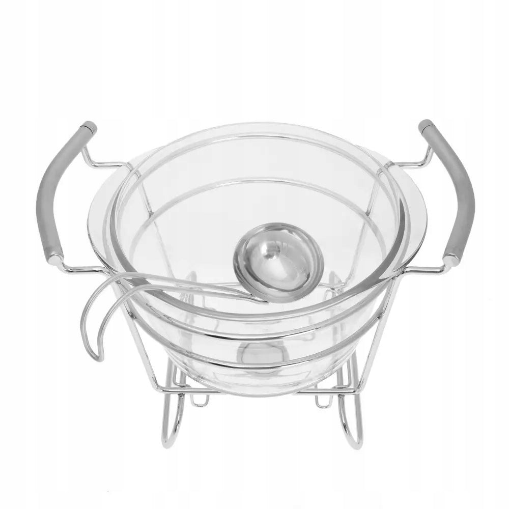 VASE 4 L Dish Warmer Heat Resistant Glass Dish in Stand Manufacturer code KH-1417