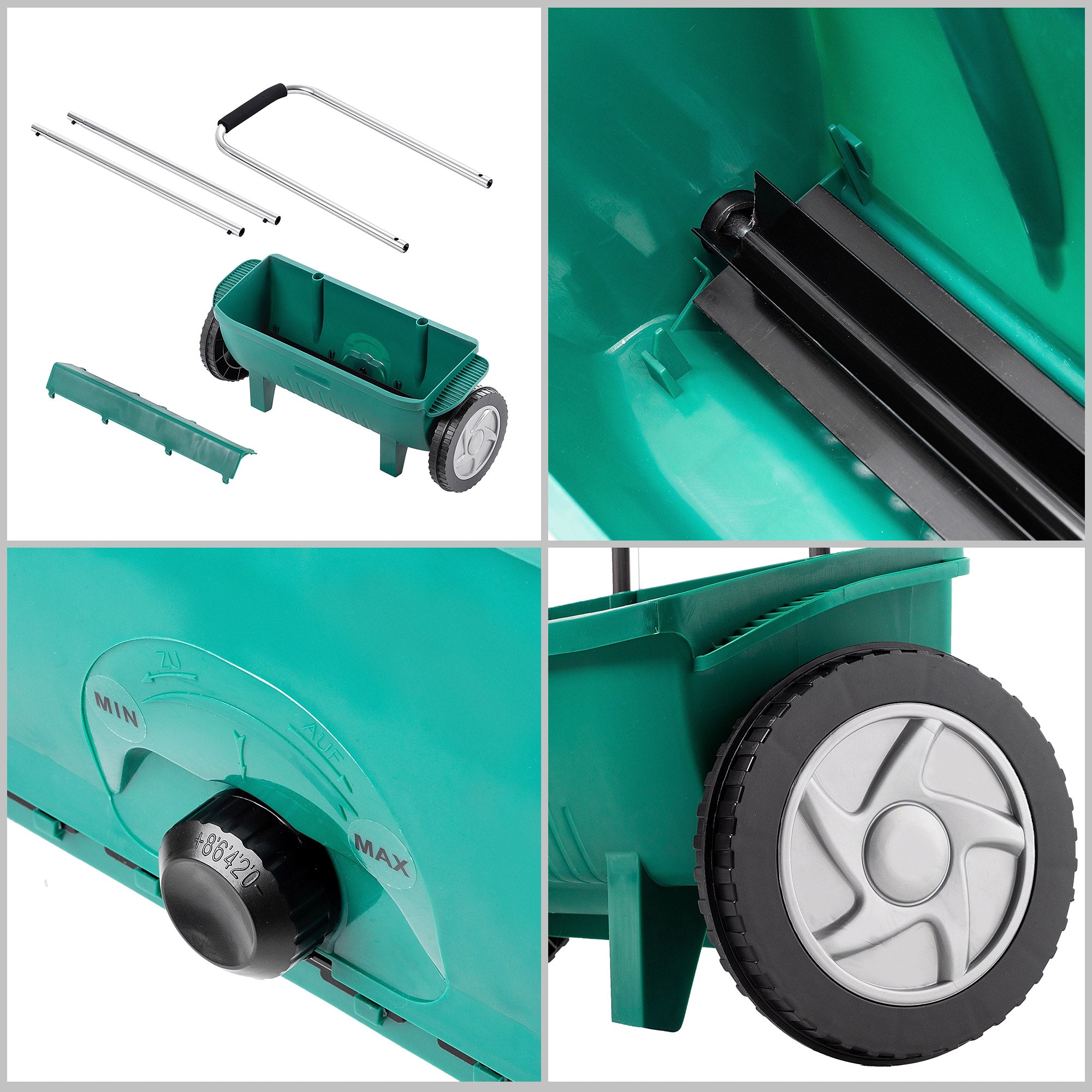 VEGETABLE GRASS SEED SPREADER MANUAL SALT SEED FERTILIZER SPREADER 12L Capacity 12 l