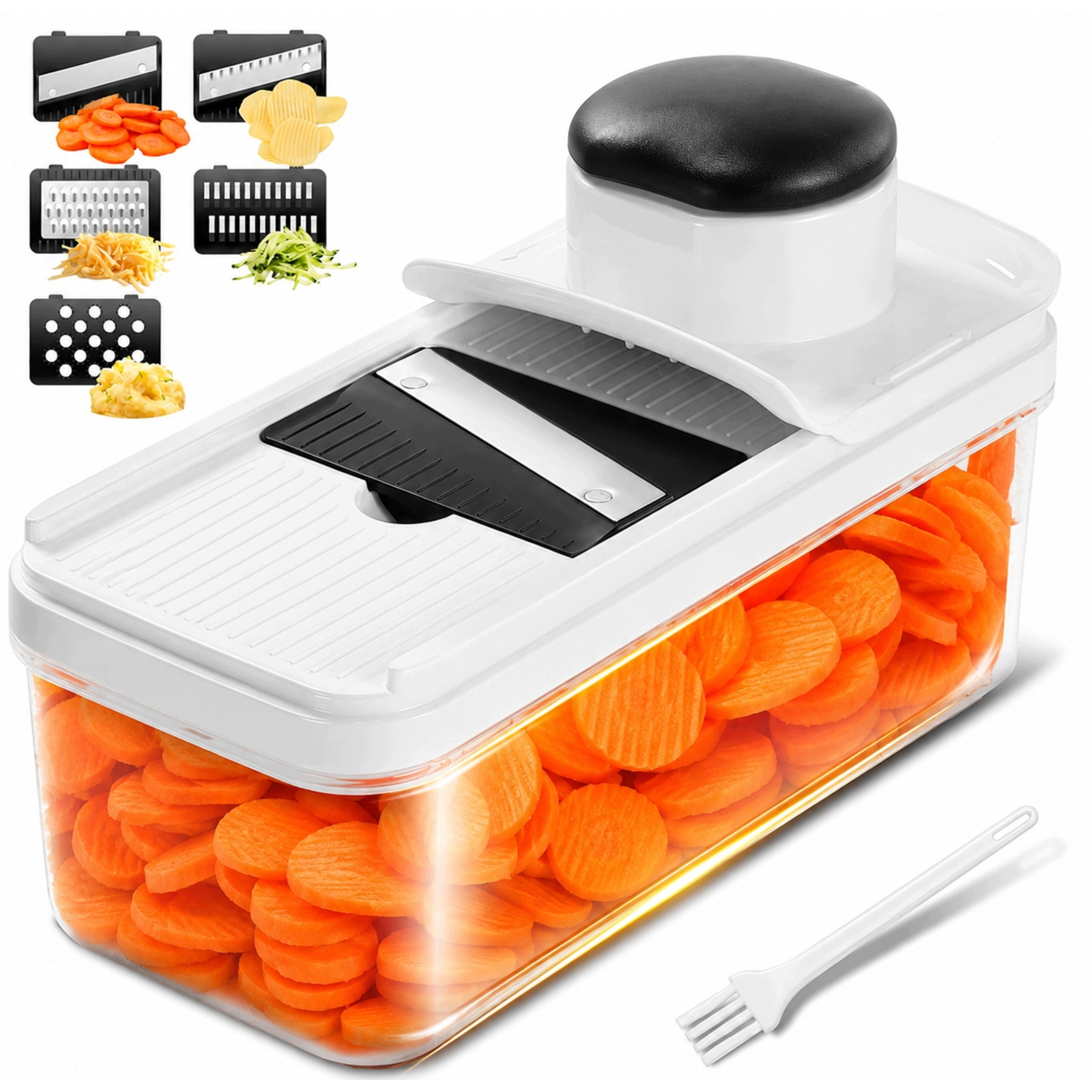 VEGETABLE MANDOLIN 5IN1 GRATER SLICER 5 INTERCHANGEABLE BLADES 1,7L SET