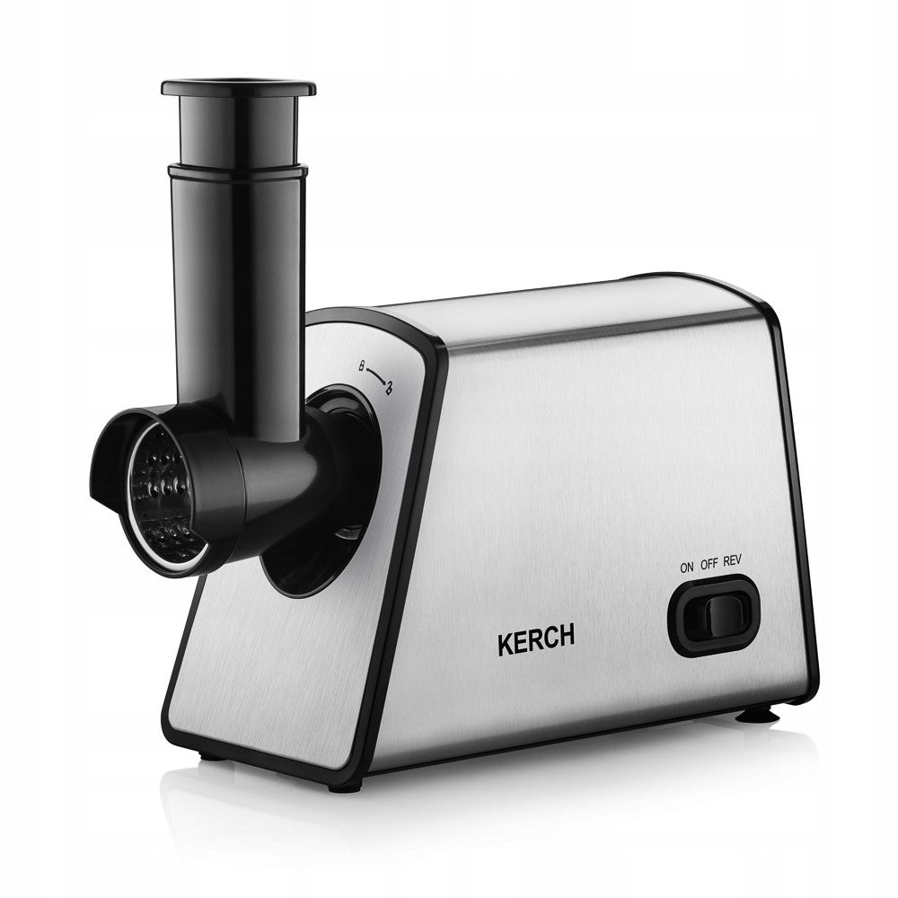 VEGETABLE MEAT GRINDER KERCH OMEGA 1900W SHREDDER +ACCESSORIES Dominant color silver/gray