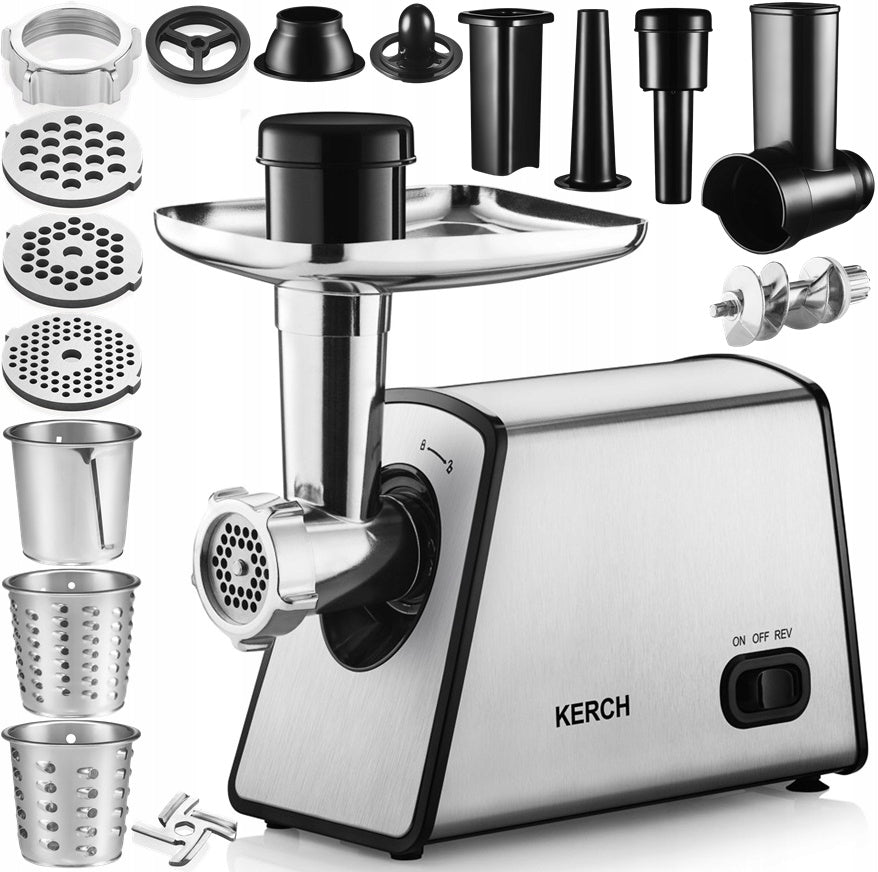 VEGETABLE MEAT GRINDER KERCH OMEGA 1900W SHREDDER + ACCESSORIES