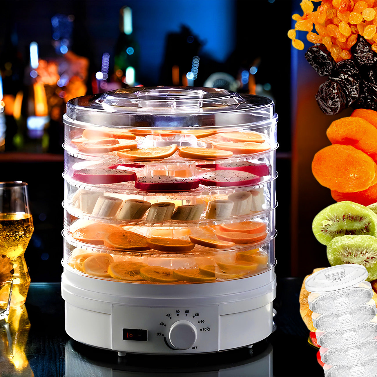 VEGETABLE MUSHROOM DRYER FOOD TEMPERATURE CONTROL 350W cook line Packaging status original