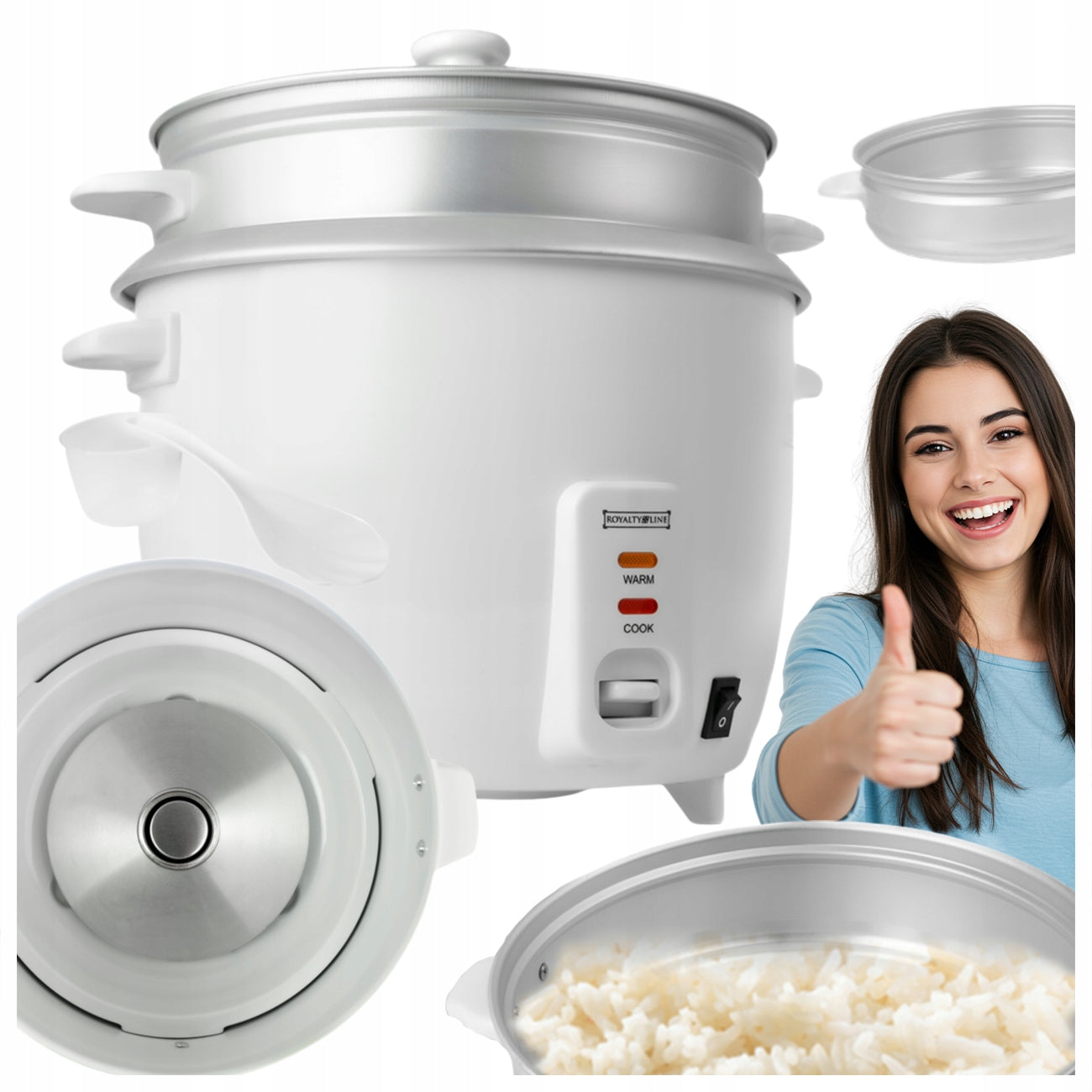 VEGETABLE RICE COOKER 1,8 ELECTRIC STEAMER RICE COOKER