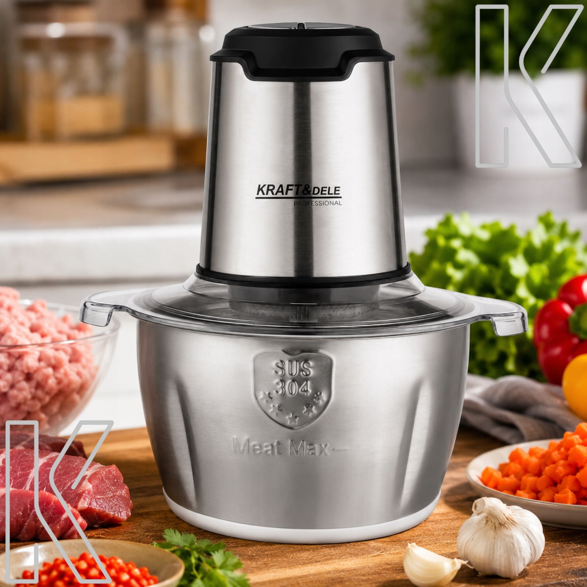 VEGETABLE SHREDDER ELECTRIC SHREDDER MEAT FOOD INCISOR 1000W Packaging status original