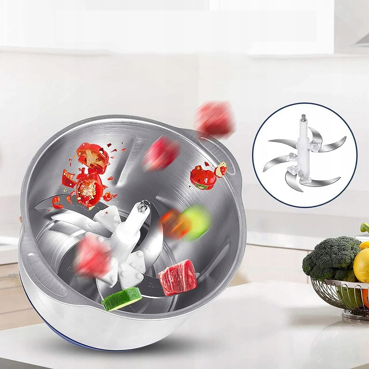 VEGETABLE SHREDDER MALAKSER CABBAGE ELECTRIC MEAT CHOPPER Power 500 W