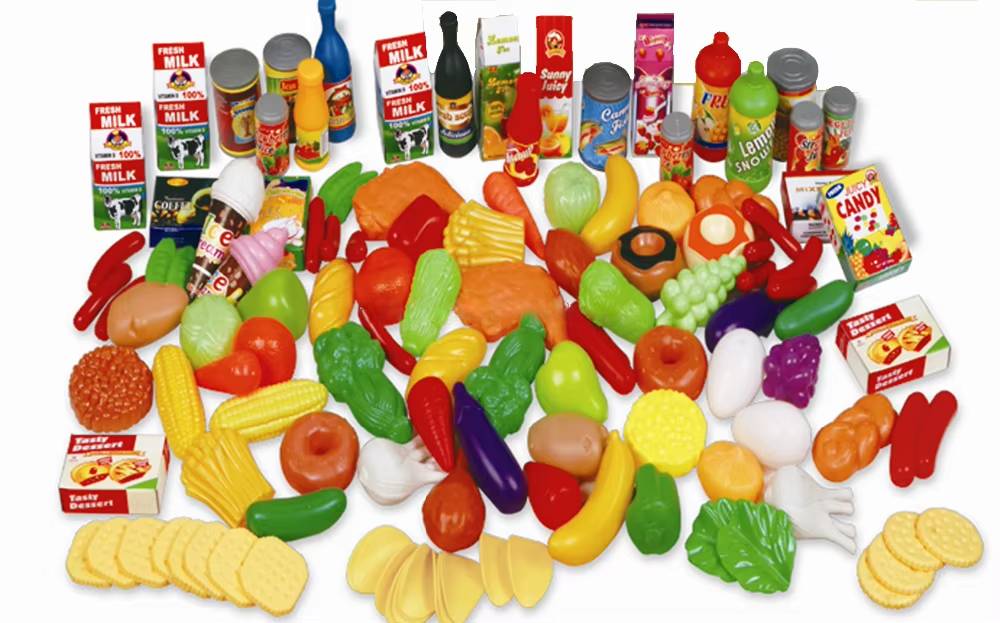 VEGETABLES FRUIT FOR CHILDREN'S KITCHEN PLASTIC 120 el. LARGE SET Manufacturer code 5907497877717