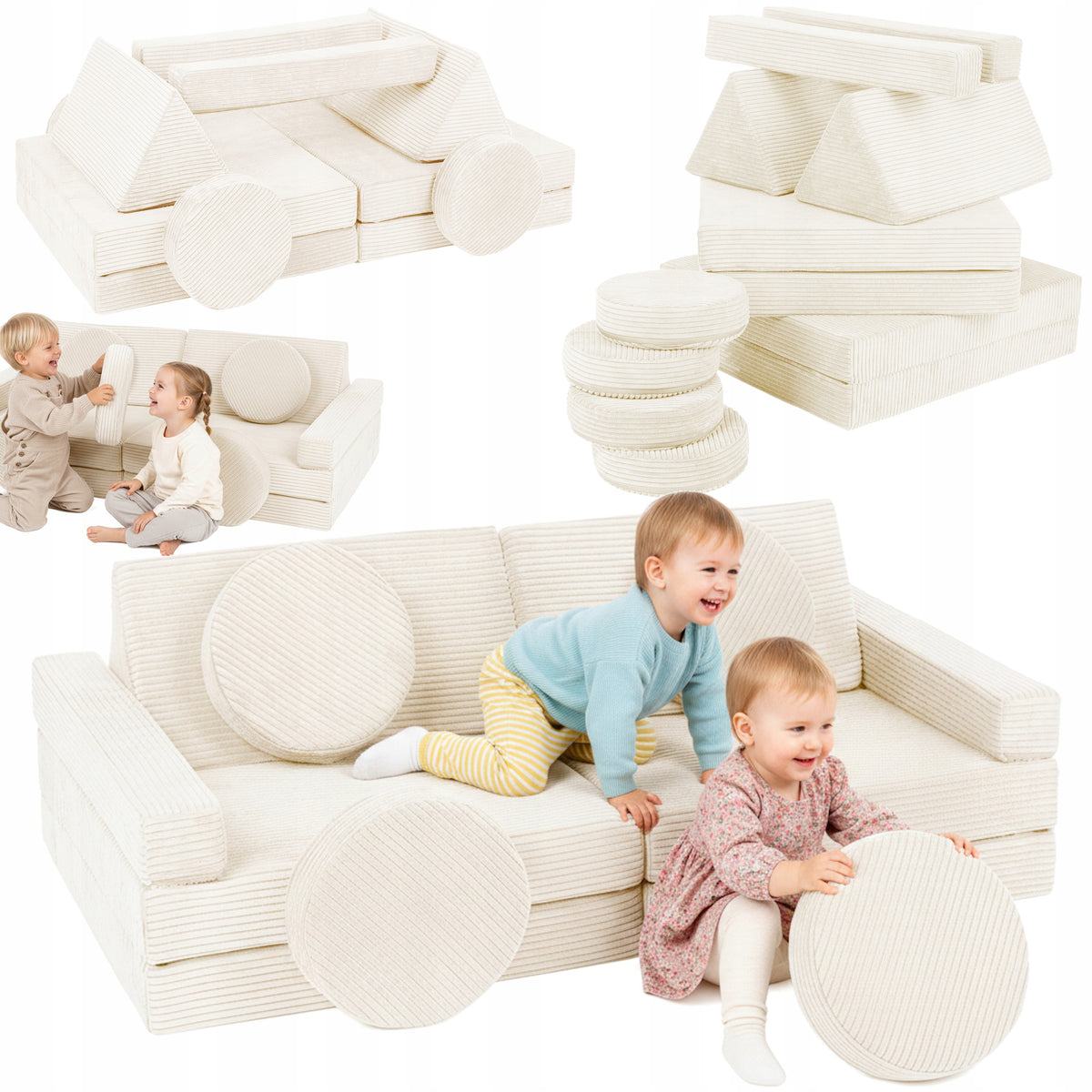 VELINDA Poland MULTIFUNCTIONAL MODULAR SOFA FOR CHILDREN FOAM PADS