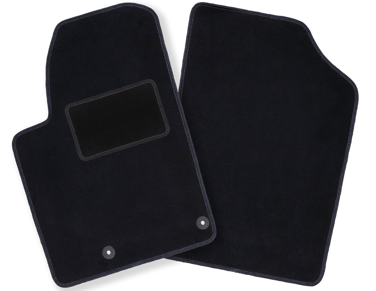 VELOUR CAR RUGS FOR FRONT – ELEGANT BLACK STOPWATCH SET