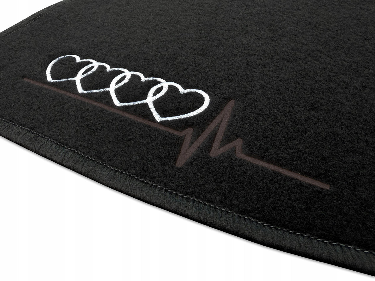 VELOUR MATS AUDI Q5 I (2008-2016) BLACK - 2x AUDI EDITION Manufacturer's catalog number 5906003799710